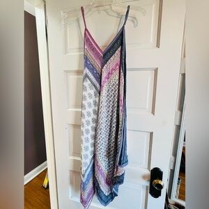 Anthropologie Floreat Paisley Scarf Printed Slip Dress Womens Size medium/large